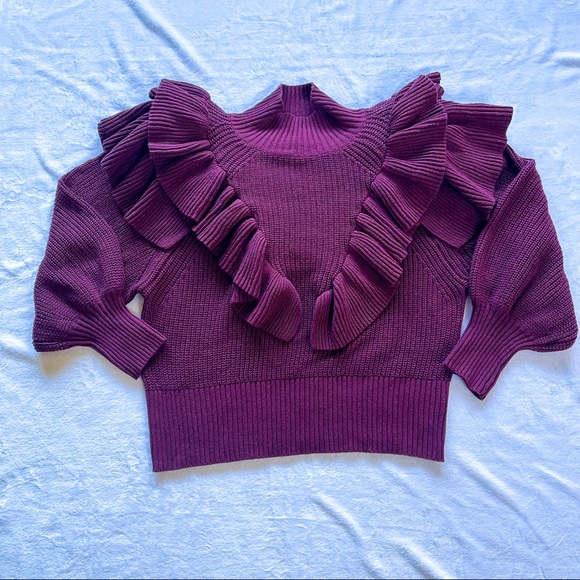 Prologue (Target) Mock Turtleneck Ruffle Sweater - Picture 1 of 2